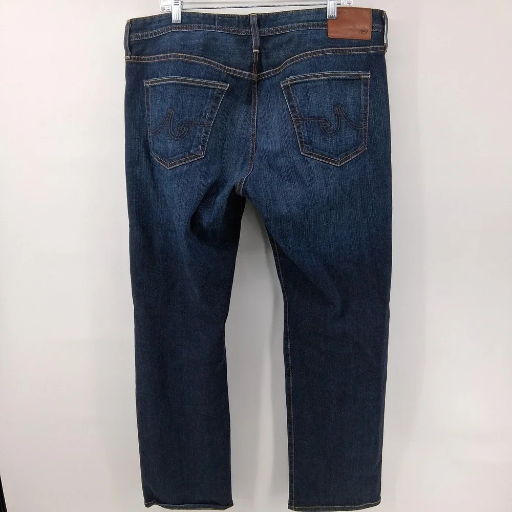 AG Adriano Goldschmied Jeans Mens Tag 38x34 [38x30 Actual] Blue Straight AG ROB